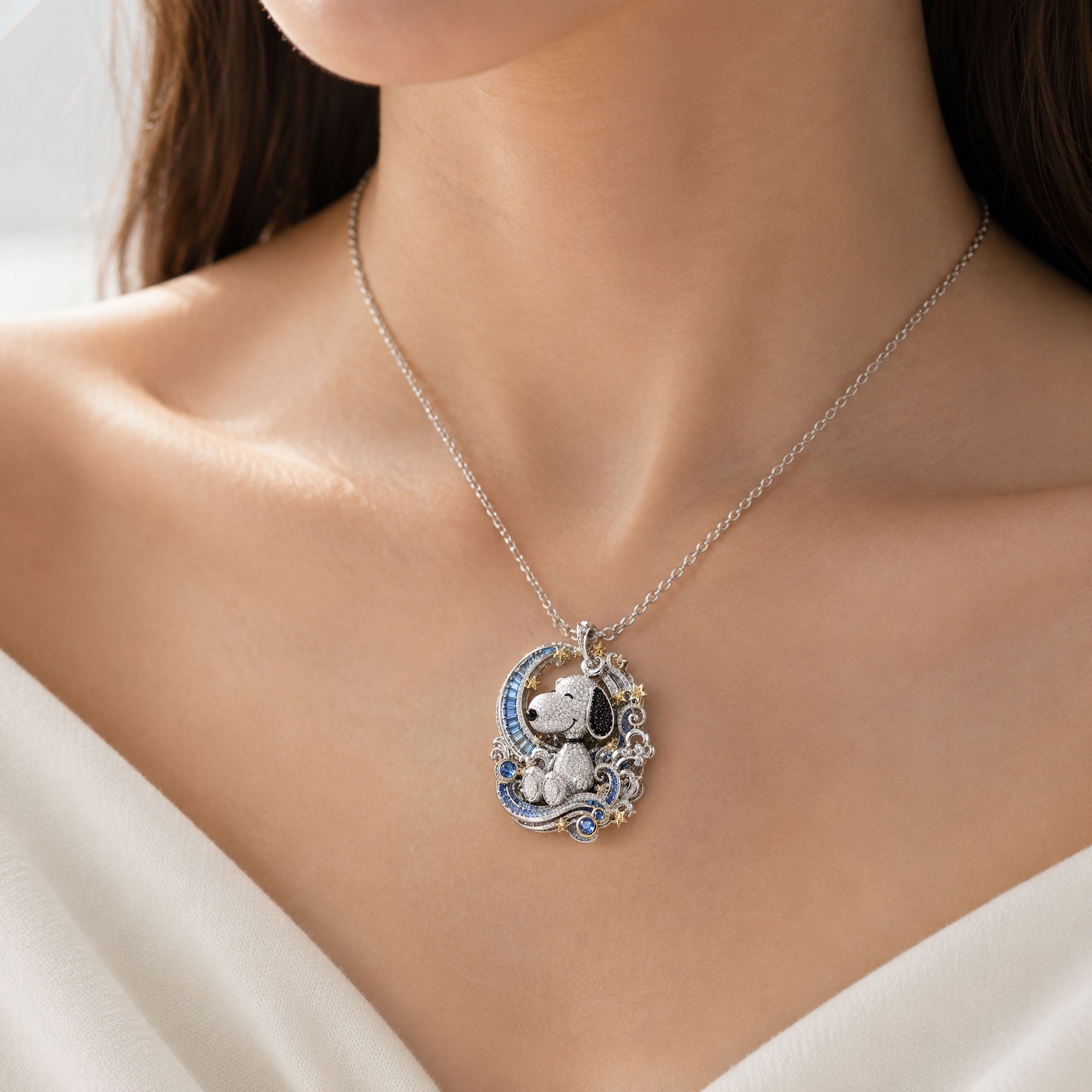 SNPY Solid Gold Chain with Diamond Pendant HTTT