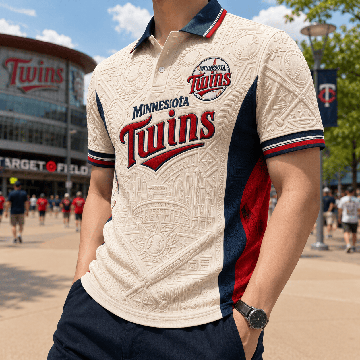 PREMIUM MNST EMBOSS POLO SHIRT NTVA