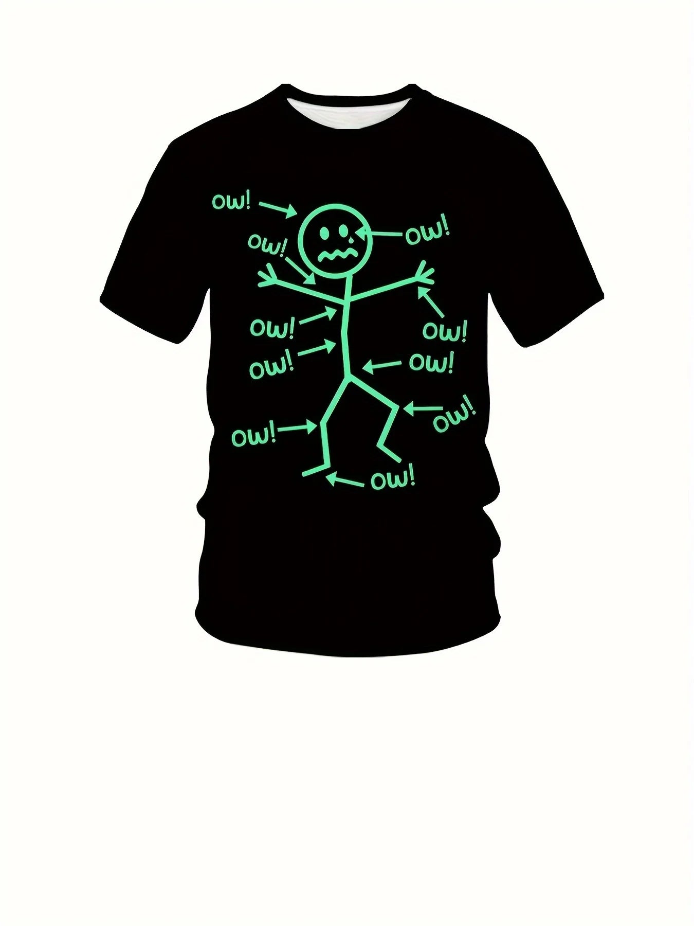 Men's Plus Size Funny Graphic T Shirt Vintage Stained Glass Print Crew Neck Short Sleeve Casual Comfort Tee Clothes for Men