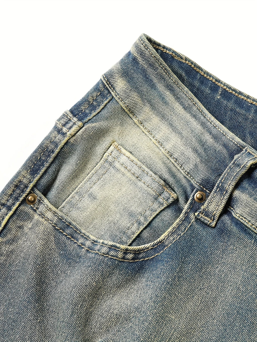 European and American men's ripped stretch jeans with fringe - the best choice for fashion wear